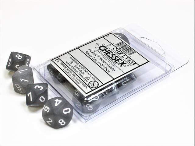 CHXLT431 Frosted Smoke/White - 10 D10 | Grognard Games