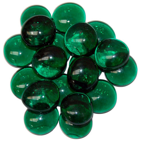 CHX01125 Crystal Dark Green Glass Stones | Grognard Games