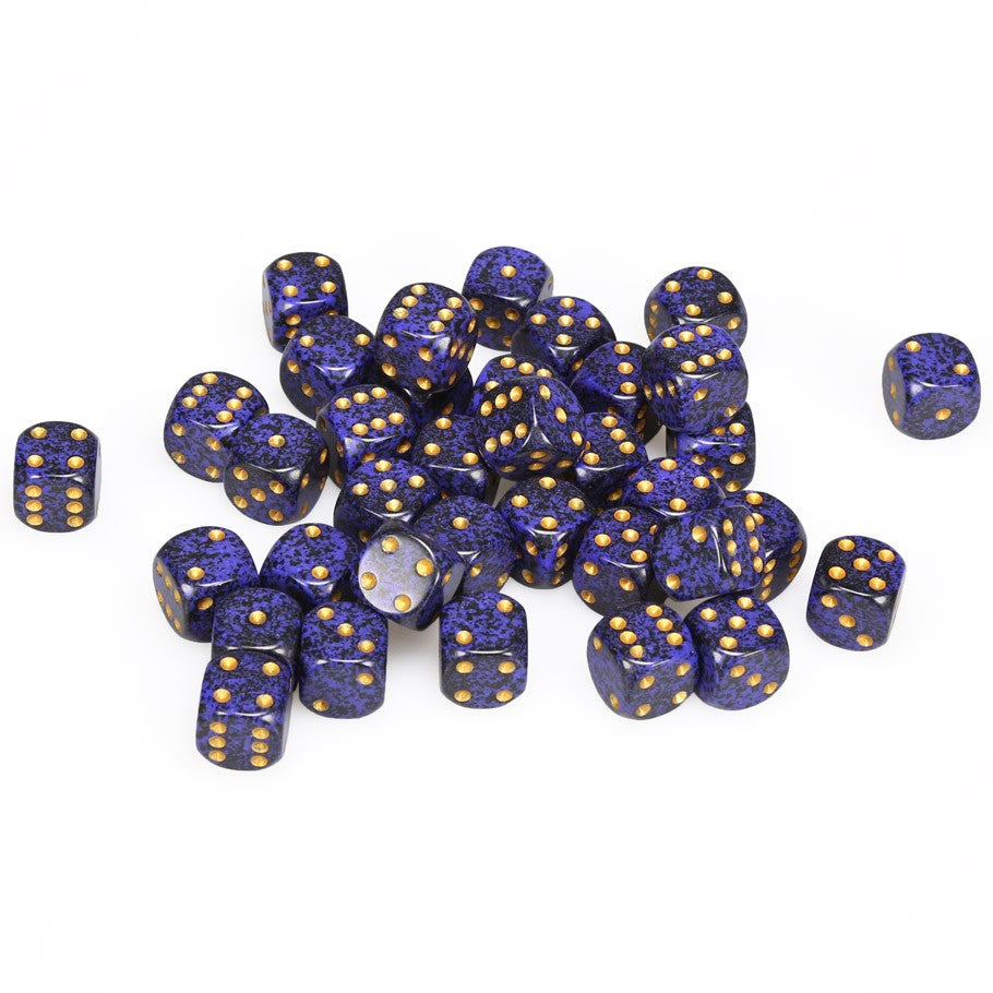 CHX25937 Speckled Golden Cobalt 36 D6 set | Grognard Games