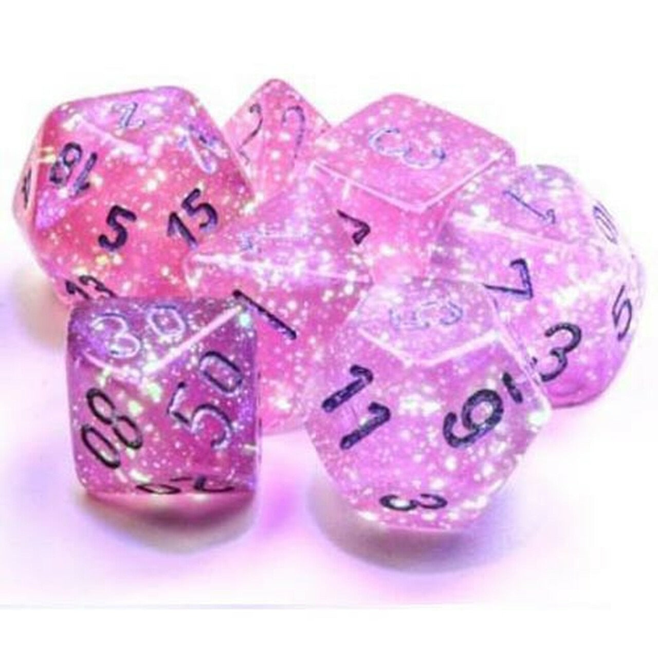 CHX27584 Borealis Pink/Silver 7 die Set | Grognard Games