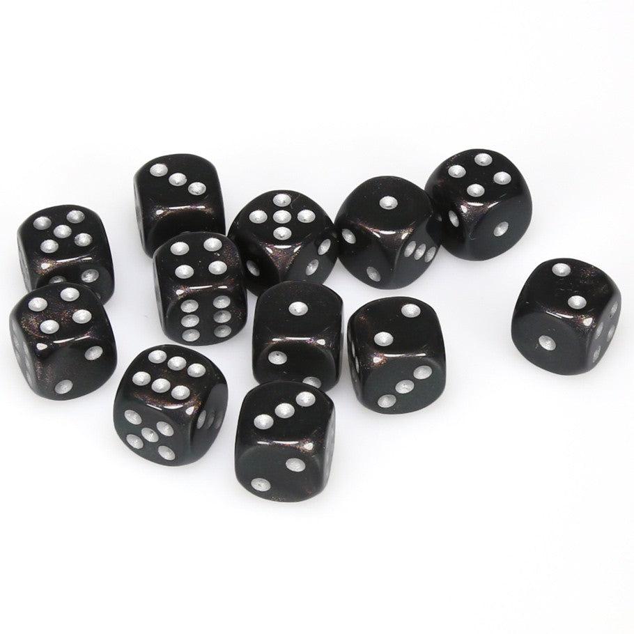 CHX27628 Borealis Smoke/silver 12 D6 Set | Grognard Games