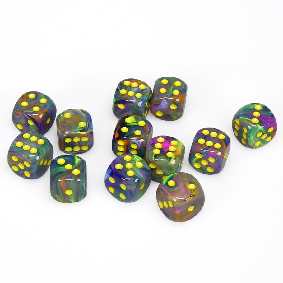 CHX27649 Festive Rio/Yellow 12 D6 Set | Grognard Games