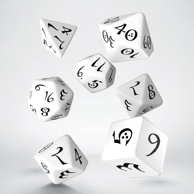 Classic RPG Dice Set - White and Black | Grognard Games