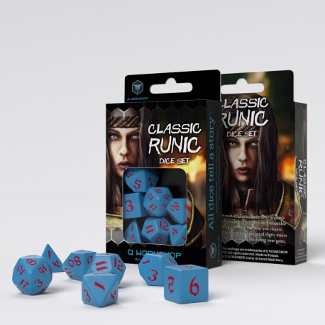 Classic Runic Dice Set (Blue & Red) | Grognard Games