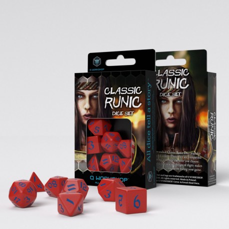 Classic Runic Dice Set (Red & Blue) | Grognard Games