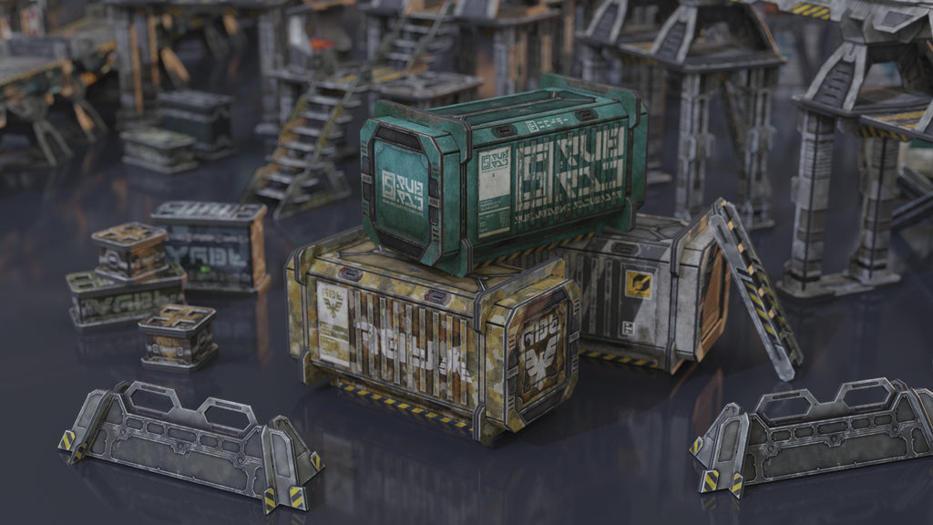 TinkerTurf Cargo Containers 2 Add-On - Neutral Theme | Grognard Games