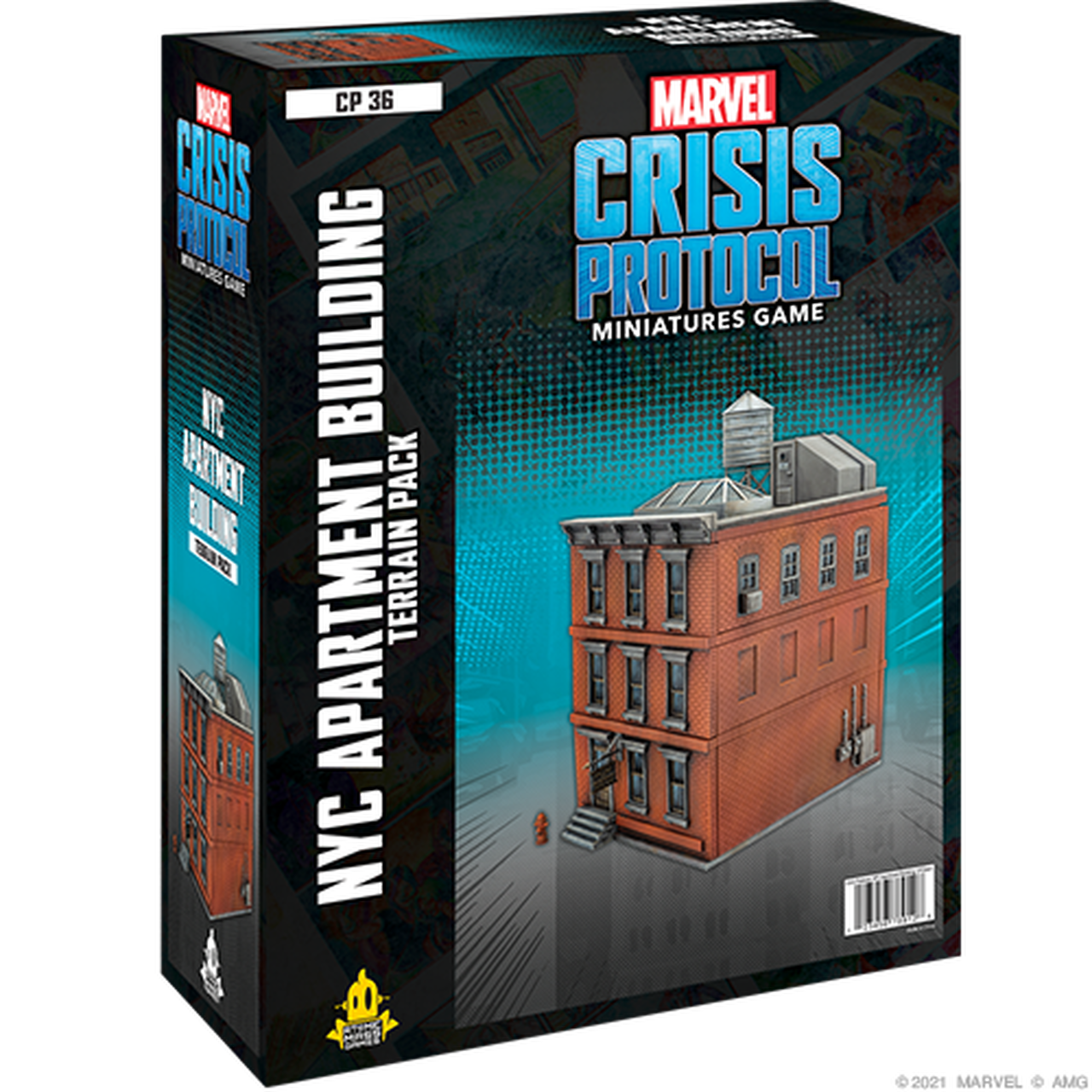 CP 36 Marvel Crisis Protocol: NYC Apartment Building Terrain Pack | Grognard Games