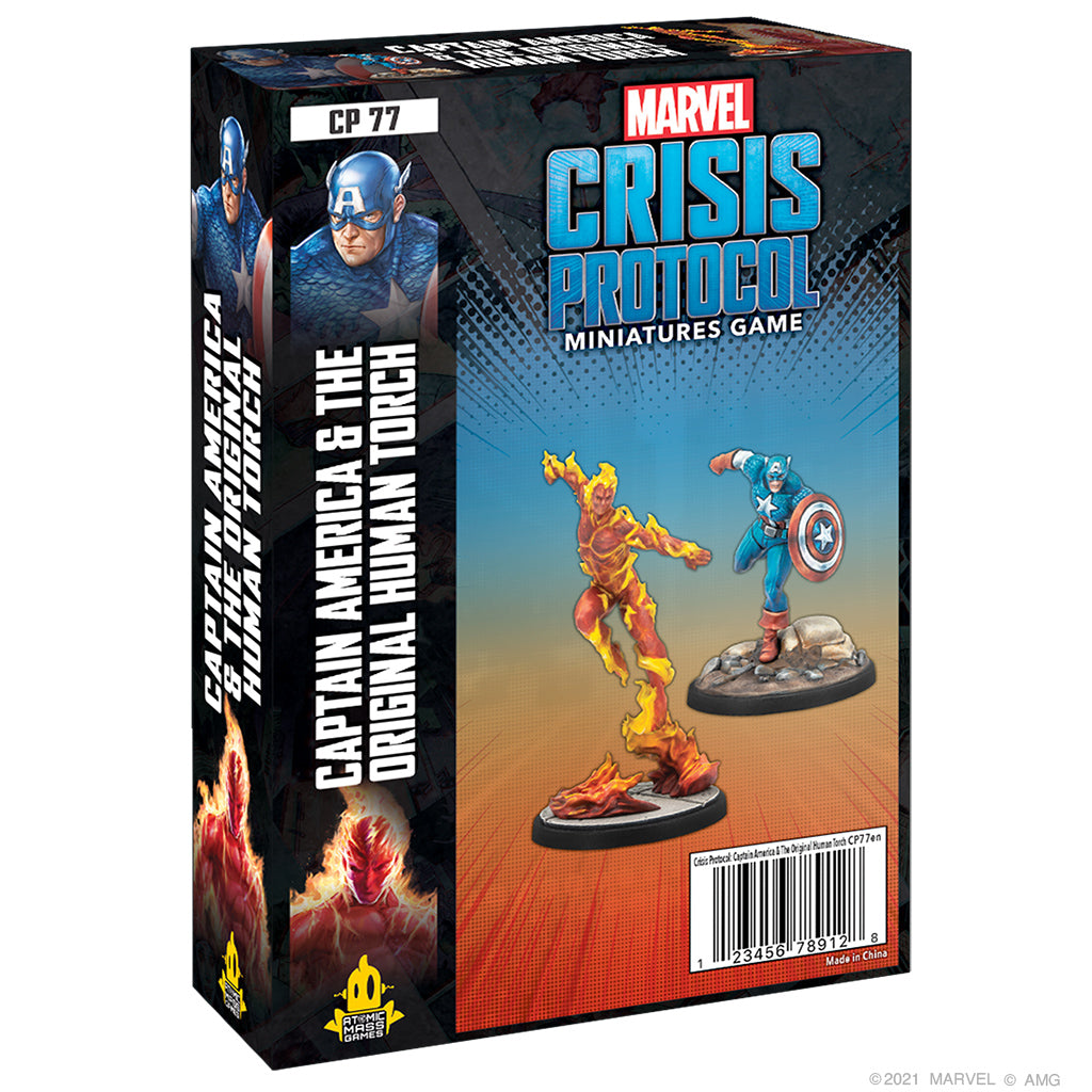 CP 77 Marvel Crisis Protocol: MARVEL: CRISIS PROTOCOL - CAPTAIN AMERICA & THE ORIGINAL HUMAN TORCH | Grognard Games