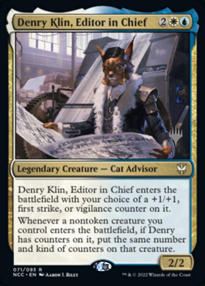 Denry Klin, Editor in Chief (Promo Pack) [Streets of New Capenna Commander Promos] | Grognard Games