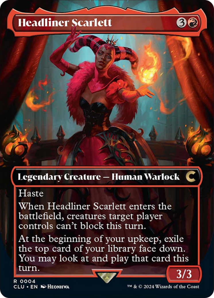 Headliner Scarlett (Borderless) [Ravnica: Clue Edition] | Grognard Games