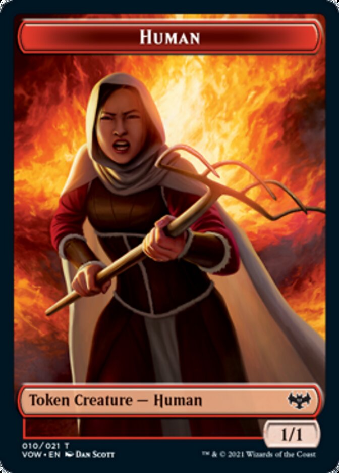 Human (001) // Human (010) Double-sided Token [Innistrad: Crimson Vow Tokens] | Grognard Games