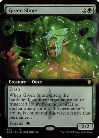 Green Slime (Extended Art) [Commander Legends: Battle for Baldur's Gate] | Grognard Games