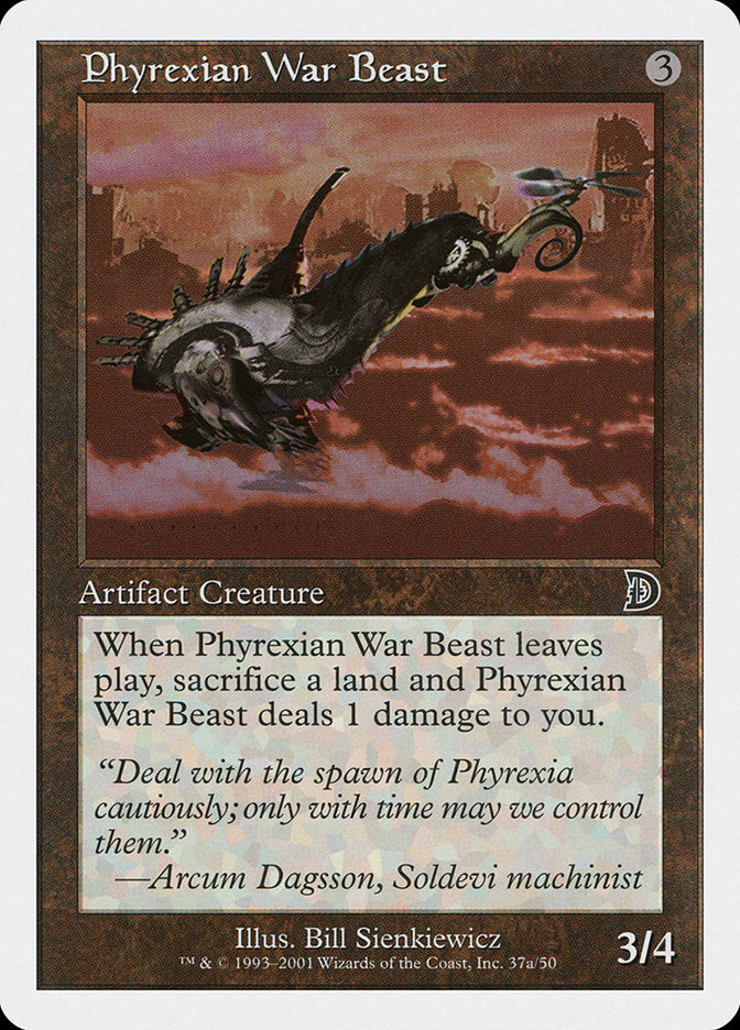 Phyrexian War Beast (Signature on Left) [Deckmasters] | Grognard Games