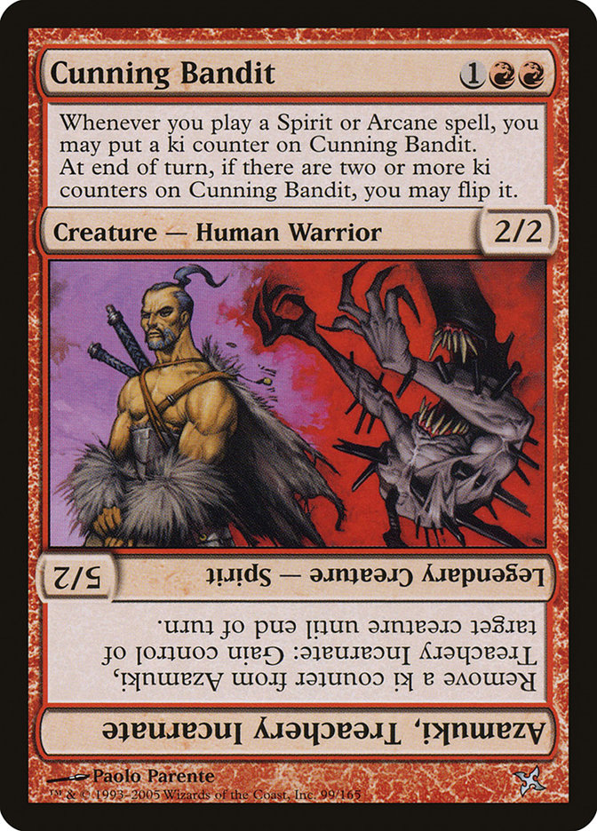 Cunning Bandit // Azamuki, Treachery Incarnate [Betrayers of Kamigawa] | Grognard Games