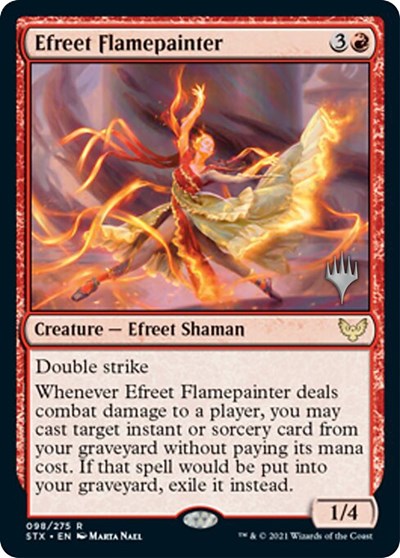 Efreet Flamepainter (Promo Pack) [Strixhaven: School of Mages Promos] | Grognard Games