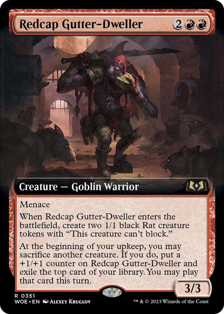 Redcap Gutter-Dweller (Extended Art) [Wilds of Eldraine] | Grognard Games