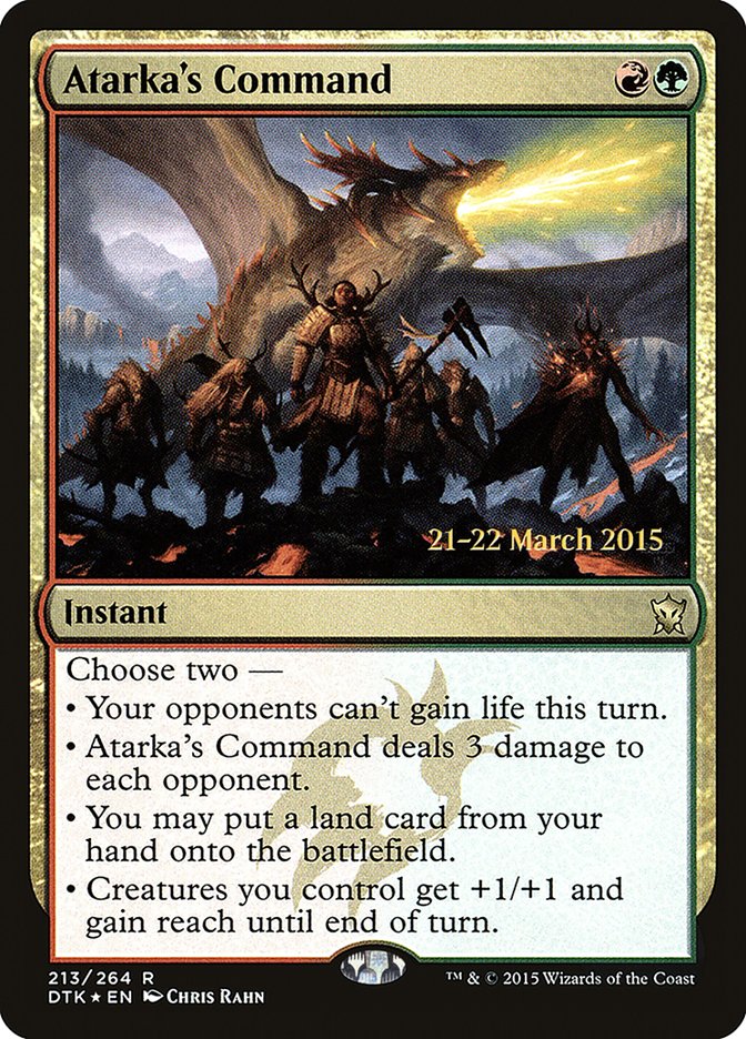 Atarka's Command  [Dragons of Tarkir Prerelease Promos] | Grognard Games