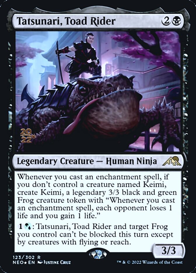 Tatsunari, Toad Rider [Kamigawa: Neon Dynasty Prerelease Promos] | Grognard Games