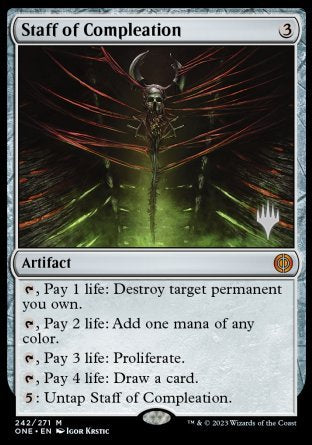 Staff of Compleation (Promo Pack) [Phyrexia: All Will Be One Promos] | Grognard Games