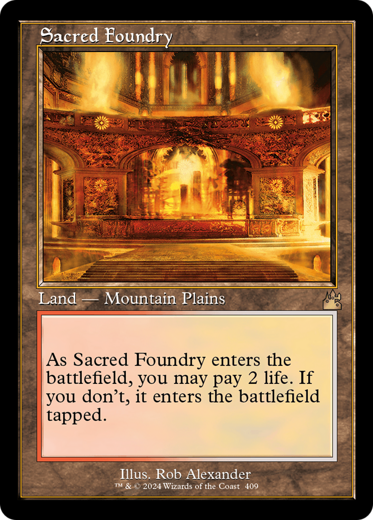 Sacred Foundry (Retro) [Ravnica Remastered] | Grognard Games