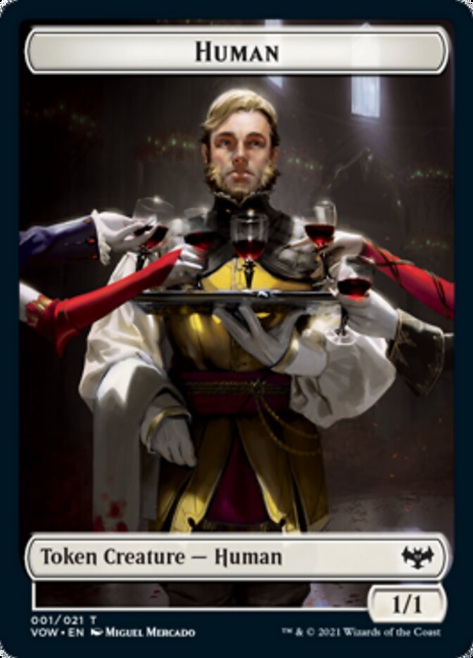 Human (001) // Boar Double-sided Token [Innistrad: Crimson Vow Tokens] | Grognard Games