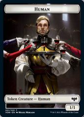 Human (001) // Treasure Double-sided Token [Innistrad: Crimson Vow Tokens] | Grognard Games