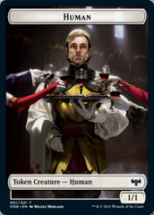 Human (001) // Human Soldier Double-sided Token [Innistrad: Crimson Vow Tokens] | Grognard Games
