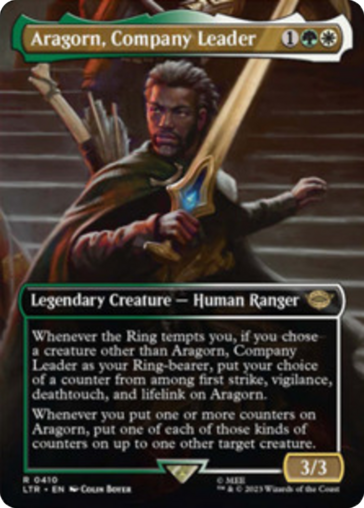 Aragorn, Company Leader (Borderless Alternate Art) [The Lord of the Rings: Tales of Middle-Earth] | Grognard Games