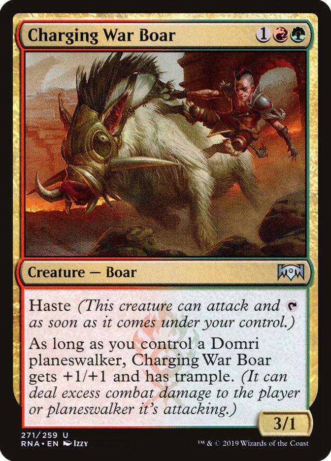 Charging War Boar [Ravnica Allegiance] | Grognard Games