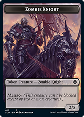 Zombie // Zombie Knight Double-Sided Token [Starter Commander Decks] | Grognard Games