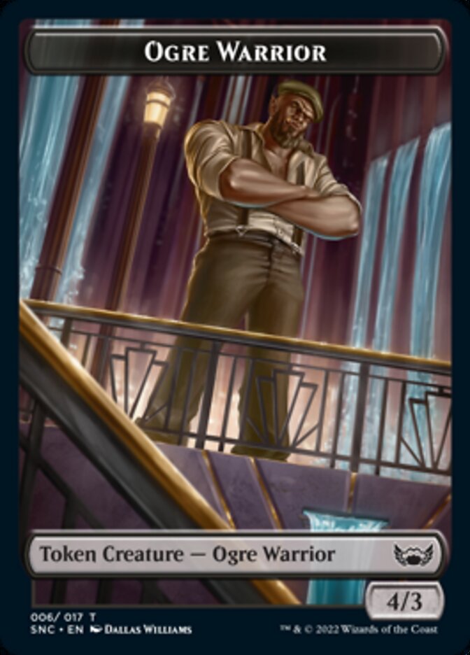 Treasure (014) // Ogre Warrior Double-sided Token [Streets of New Capenna Tokens] | Grognard Games