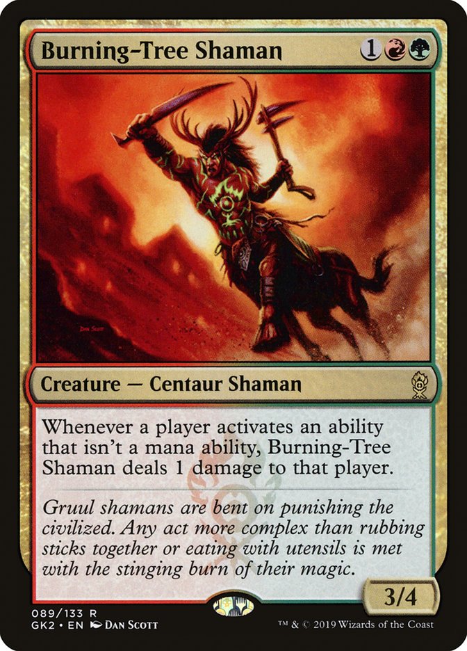 Burning-Tree Shaman [Ravnica Allegiance Guild Kit] | Grognard Games