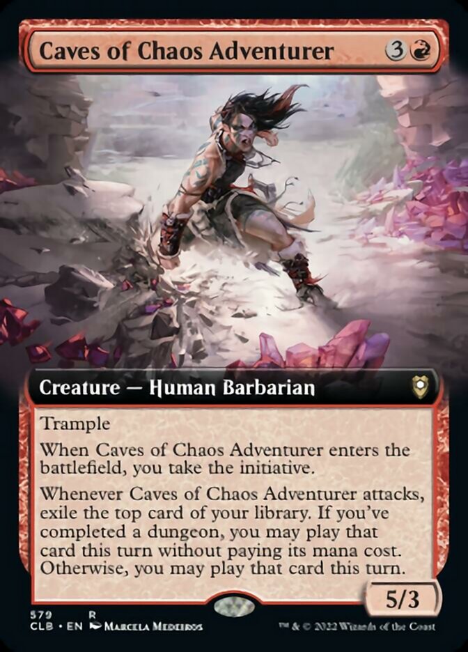 Caves of Chaos Adventurer (Extended Art) [Commander Legends: Battle for Baldur's Gate] | Grognard Games