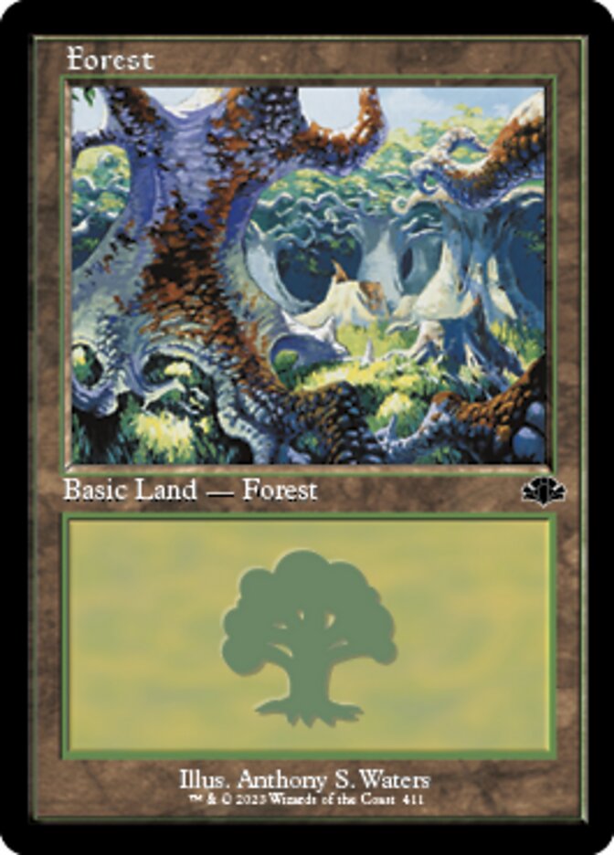 Forest (411) (Retro) [Dominaria Remastered] | Grognard Games