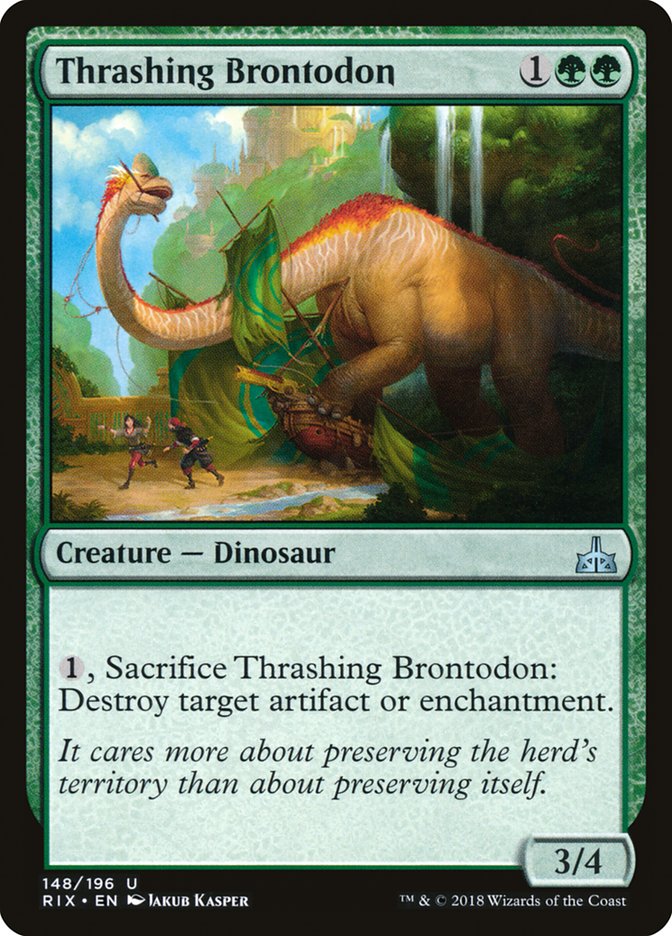 Thrashing Brontodon [Rivals of Ixalan] | Grognard Games