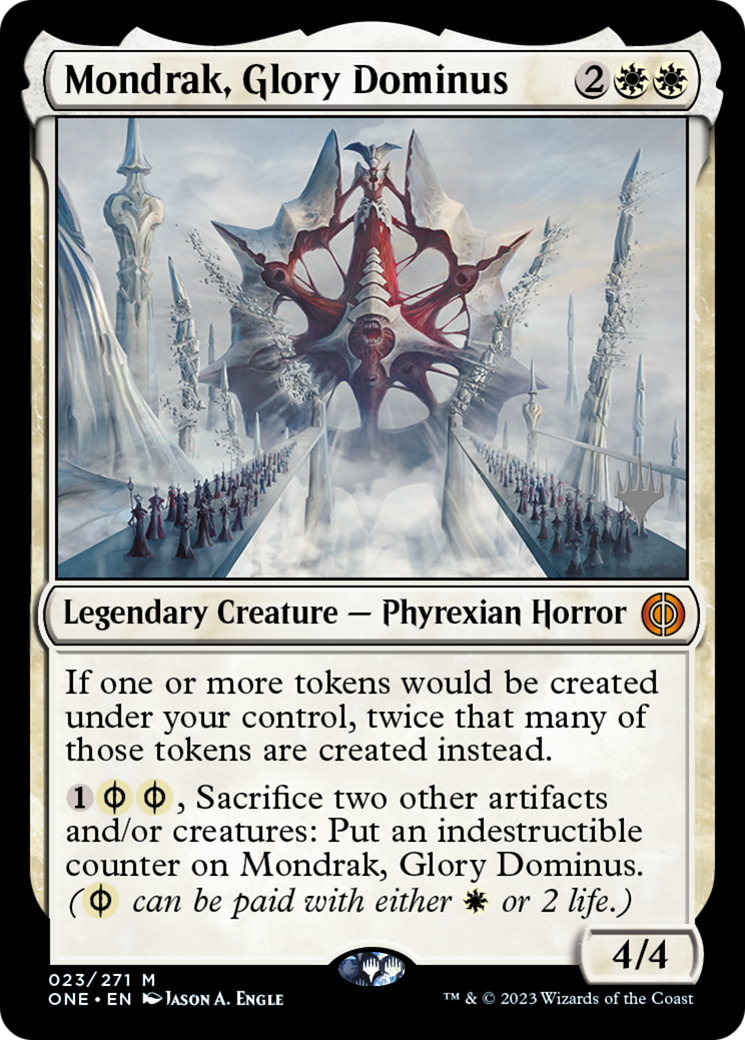 Mondrak, Glory Dominus (Promo Pack) [Phyrexia: All Will Be One Promos] | Grognard Games