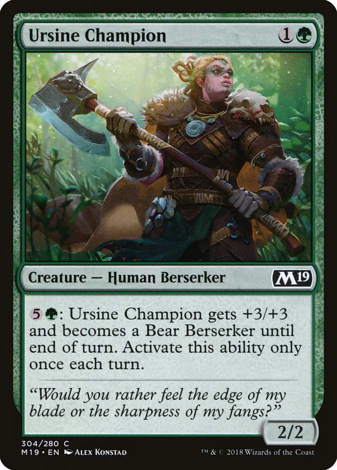 Ursine Champion [Core Set 2019] | Grognard Games