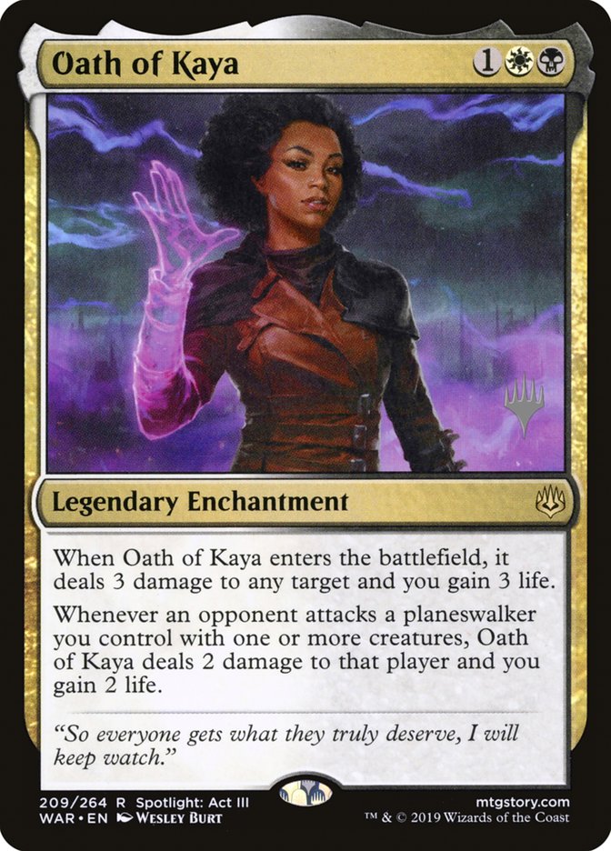 Oath of Kaya (Promo Pack) [War of the Spark Promos] | Grognard Games