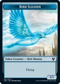 Bird Illusion // Beast (011) Double-sided Token [Commander 2020 Tokens] | Grognard Games