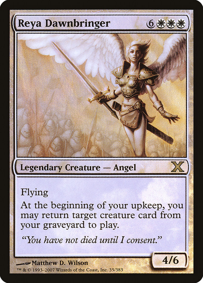 Reya Dawnbringer (Premium Foil) [Tenth Edition] | Grognard Games