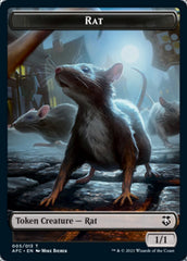 Rat // Zombie Double-sided Token [Dungeons & Dragons: Adventures in the Forgotten Realms Commander Tokens] | Grognard Games