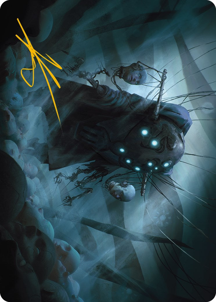 Meldweb Curator Art Card (Gold-Stamped Signature) [Phyrexia: All Will Be One Art Series] | Grognard Games
