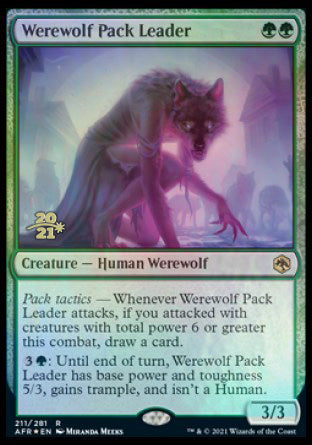 Werewolf Pack Leader [Dungeons & Dragons: Adventures in the Forgotten Realms Prerelease Promos] | Grognard Games