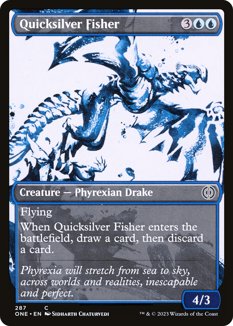 Quicksilver Fisher (Showcase Ichor) [Phyrexia: All Will Be One] | Grognard Games