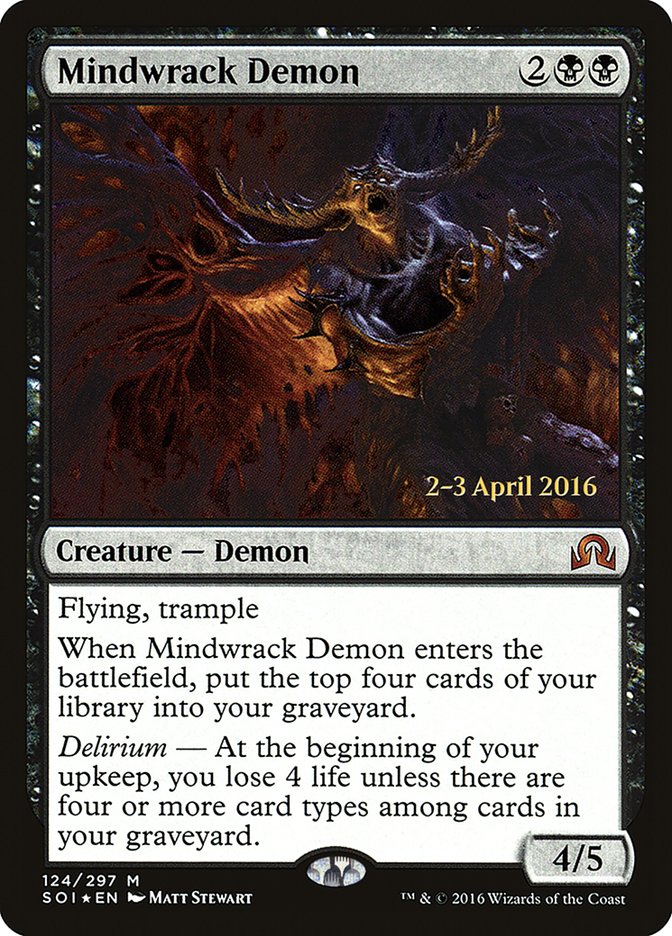 Mindwrack Demon [Shadows over Innistrad Prerelease Promos] | Grognard Games