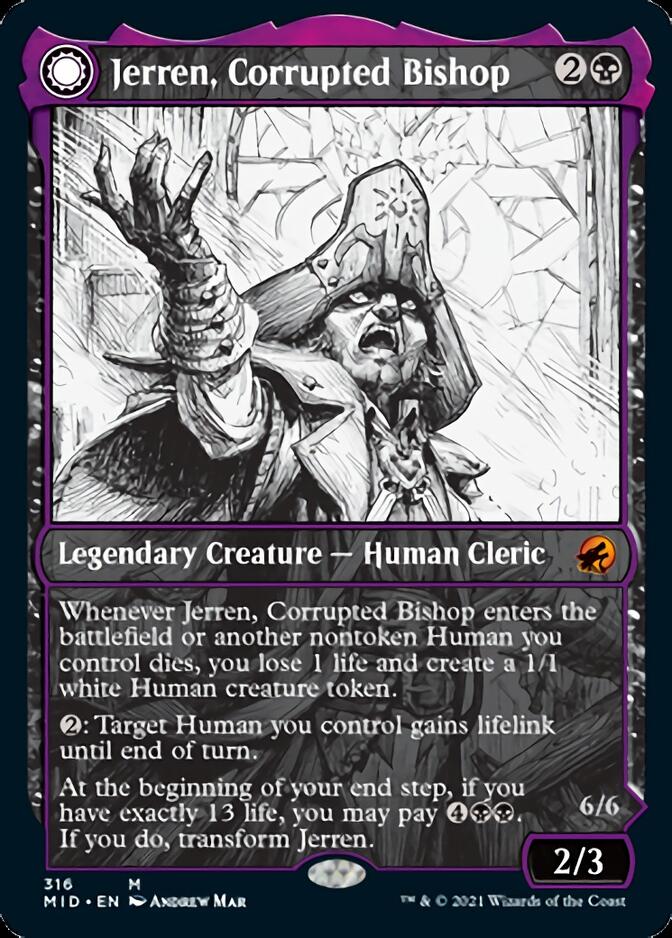 Jerren, Corrupted Bishop // Ormendahl, the Corrupted (Showcase Eternal Night) [Innistrad: Midnight Hunt] | Grognard Games
