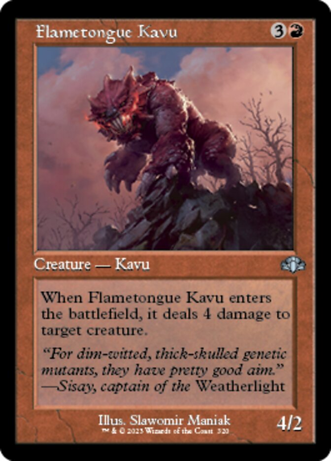 Flametongue Kavu (Retro) [Dominaria Remastered] | Grognard Games