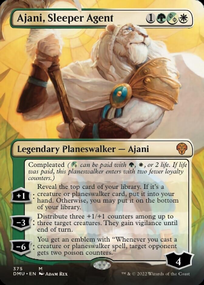 Ajani, Sleeper Agent (Borderless) (375) [Dominaria United] | Grognard Games