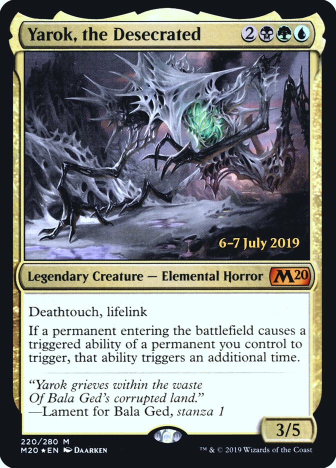 Yarok, the Desecrated  [Core Set 2020 Prerelease Promos] | Grognard Games