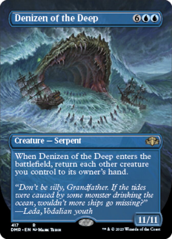 Denizen of the Deep (Borderless Alternate Art) [Dominaria Remastered] | Grognard Games